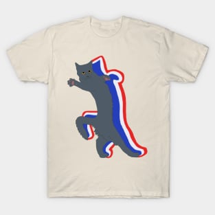 Charteux Cat French Flag Colors T-Shirt